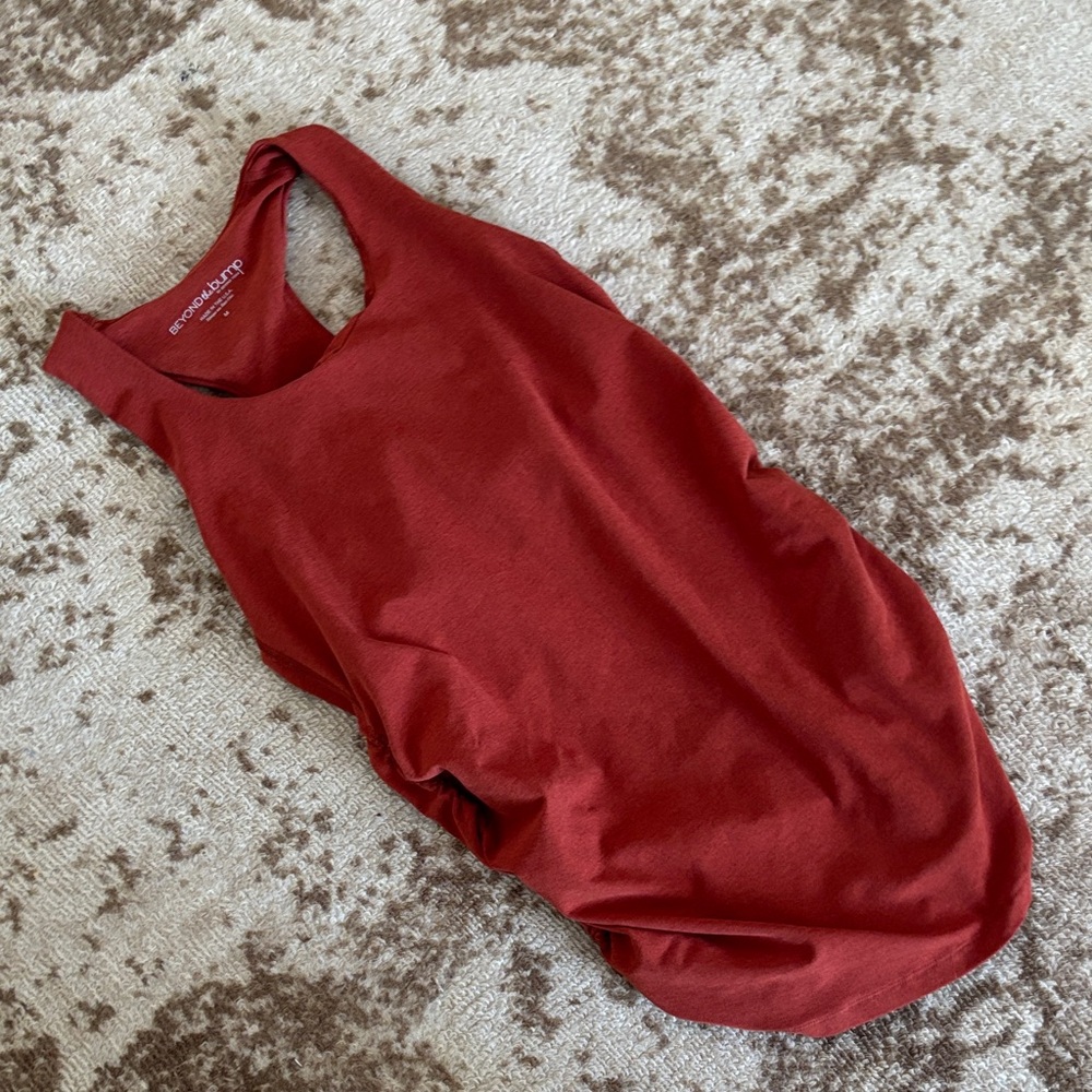 Beyond the Bump Rust Red Racerback Tank Top